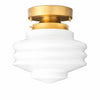 Geotower Glass Art Deco Ceiling Light - Glass Globe - Elegant Home Fixture