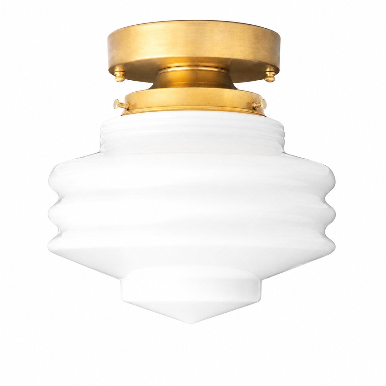 Geotower Glass Art Deco Ceiling Light - Glass Globe - Elegant Home Fixture
