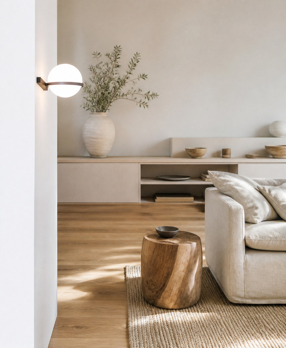Globe Shade Minimalist Wall Lamp for Indoor and Outdoor Spaces
