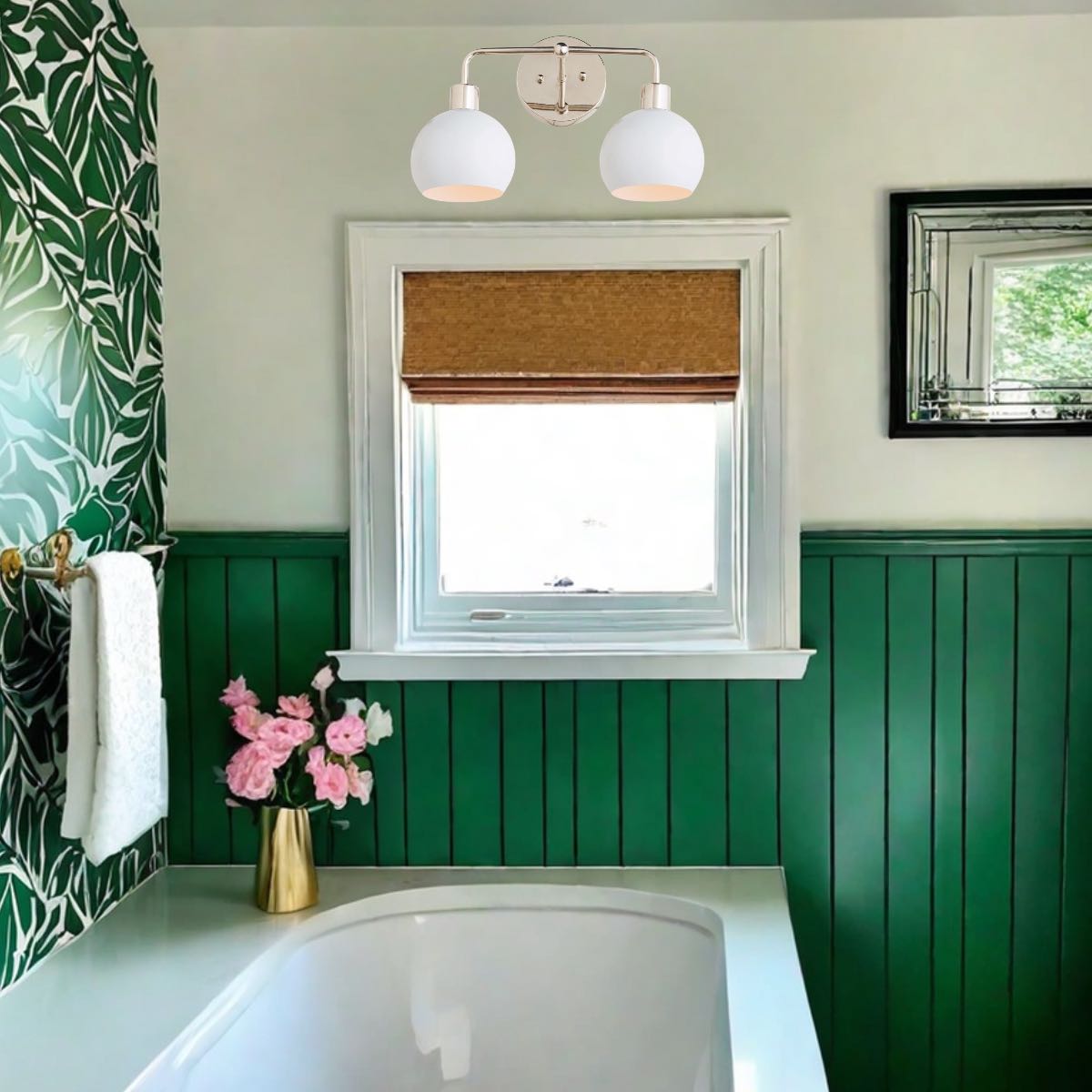 Peach Shades Double Sconce - Bubble Pop Vanity Bathroom Wall Light