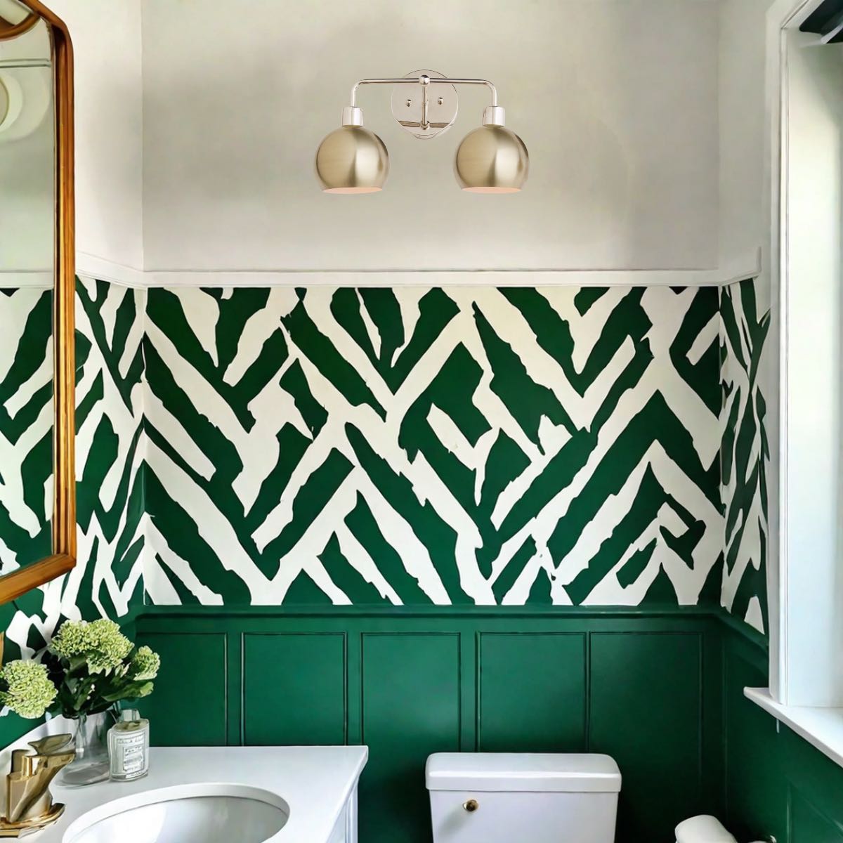 Peach Shades Double Sconce - Bubble Pop Vanity Bathroom Wall Light