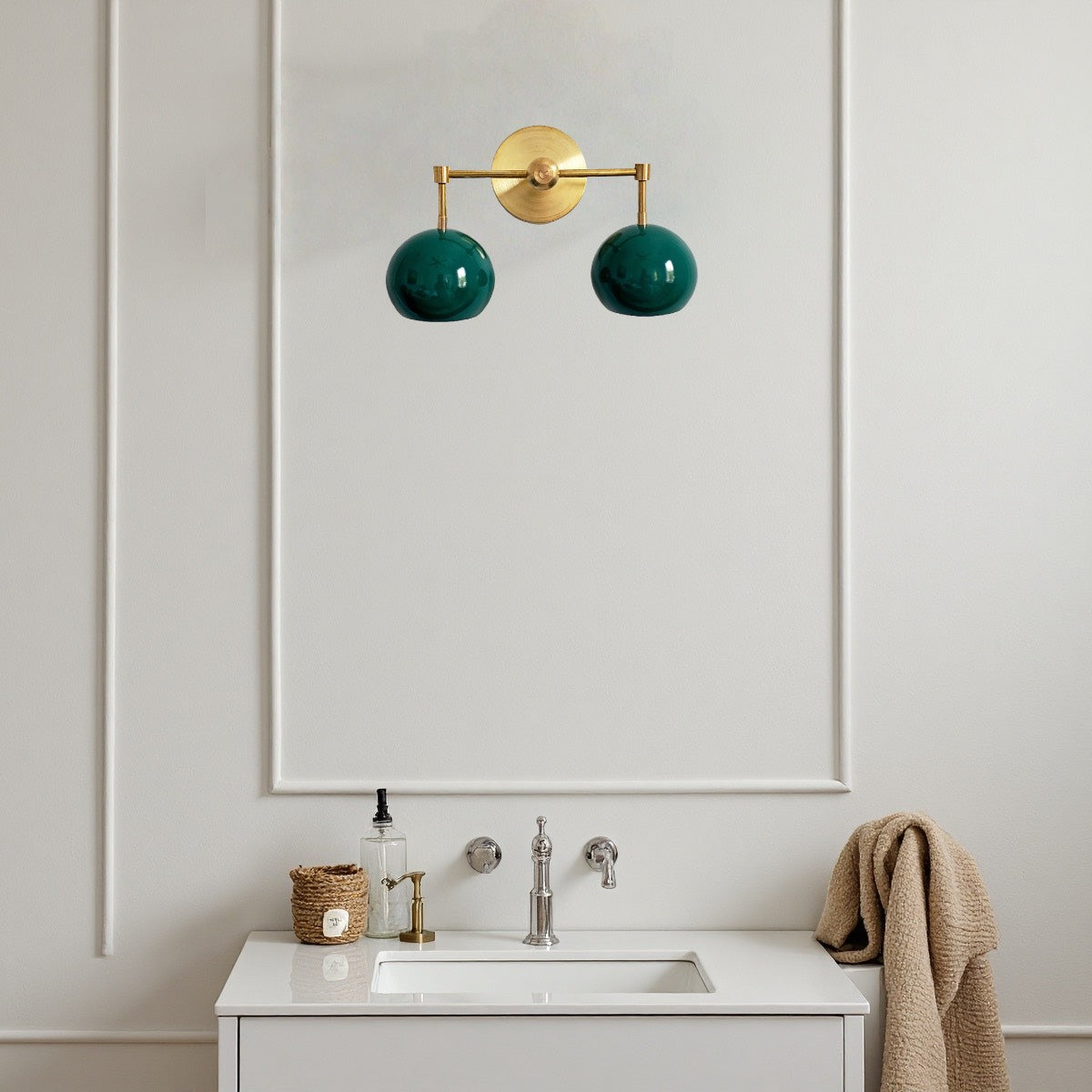 Spring Green Shades Sconce - Double Bubble Pop Vanity Wall Light