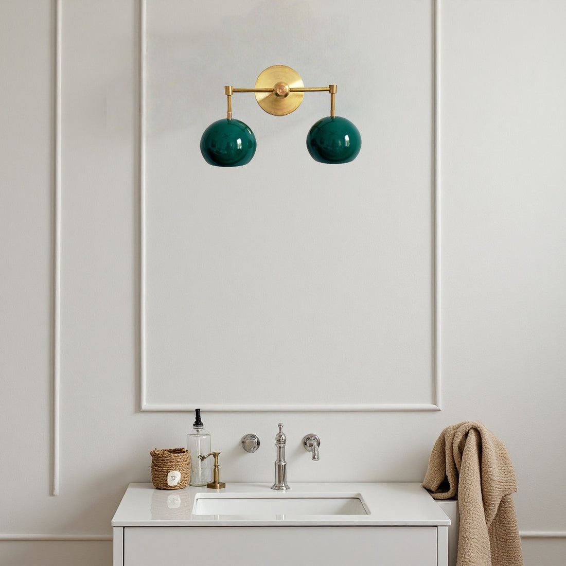 Spring Green Shades Loa Sconce - Double Bubble Pop Vanity Wall Light