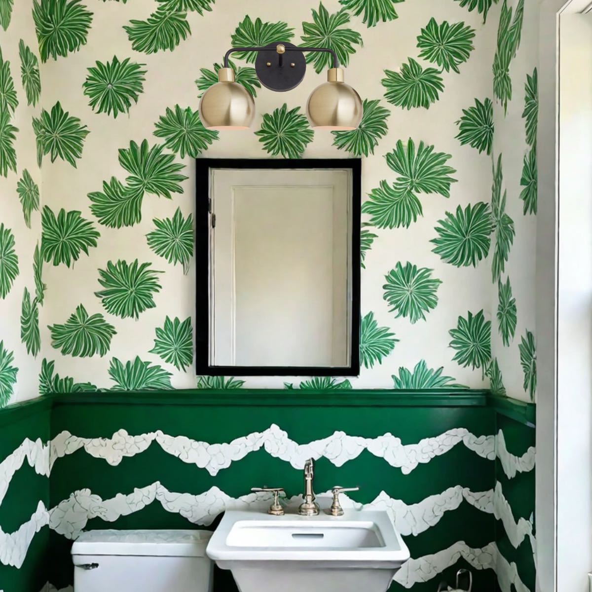 Peach Shades Double Sconce - Bubble Pop Vanity Bathroom Wall Light