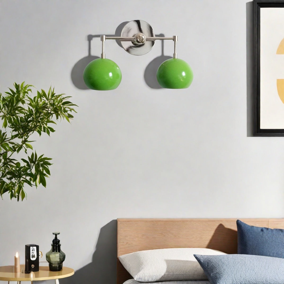 Spring Green Shades Sconce - Double Bubble Pop Vanity Wall Light