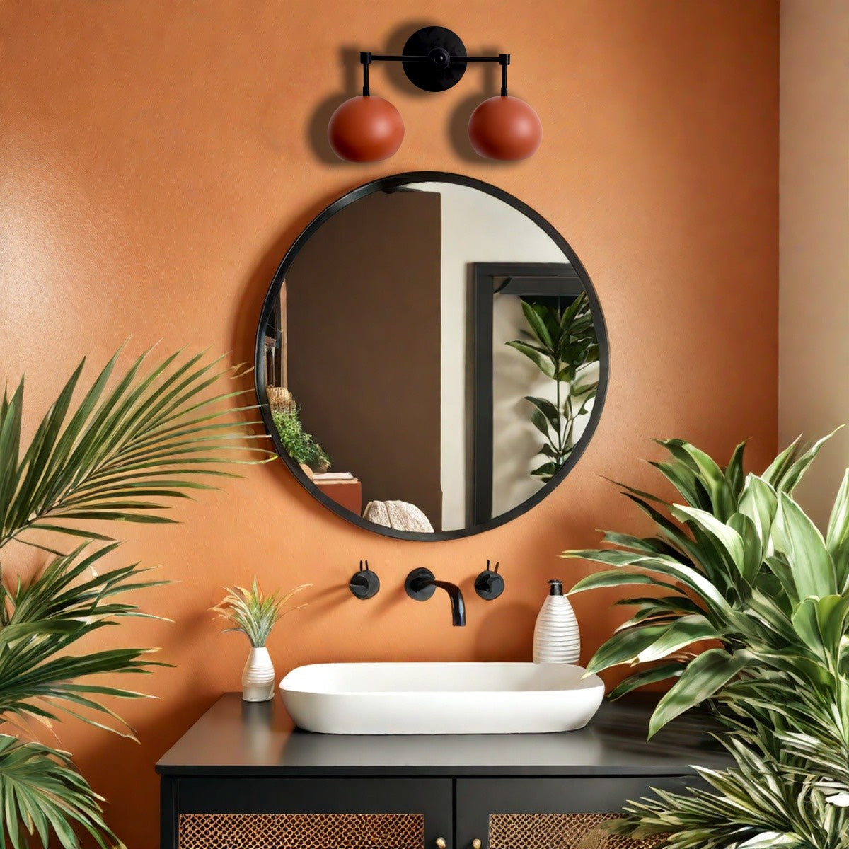 Terra Cotta Sconce - Bubble Pop Vanity Bath Wall Light