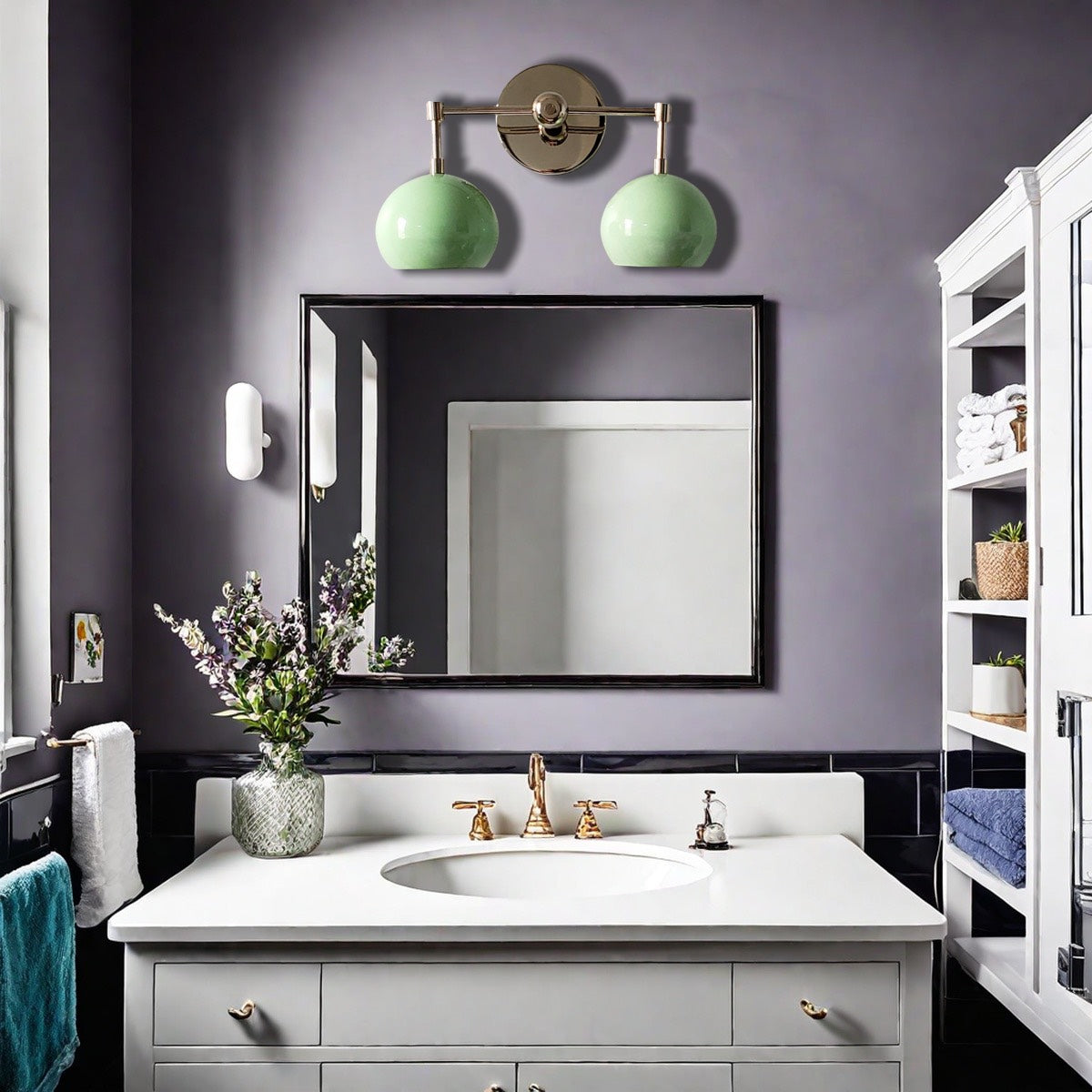 Spring Green Shades Sconce - Double Bubble Pop Vanity Wall Light