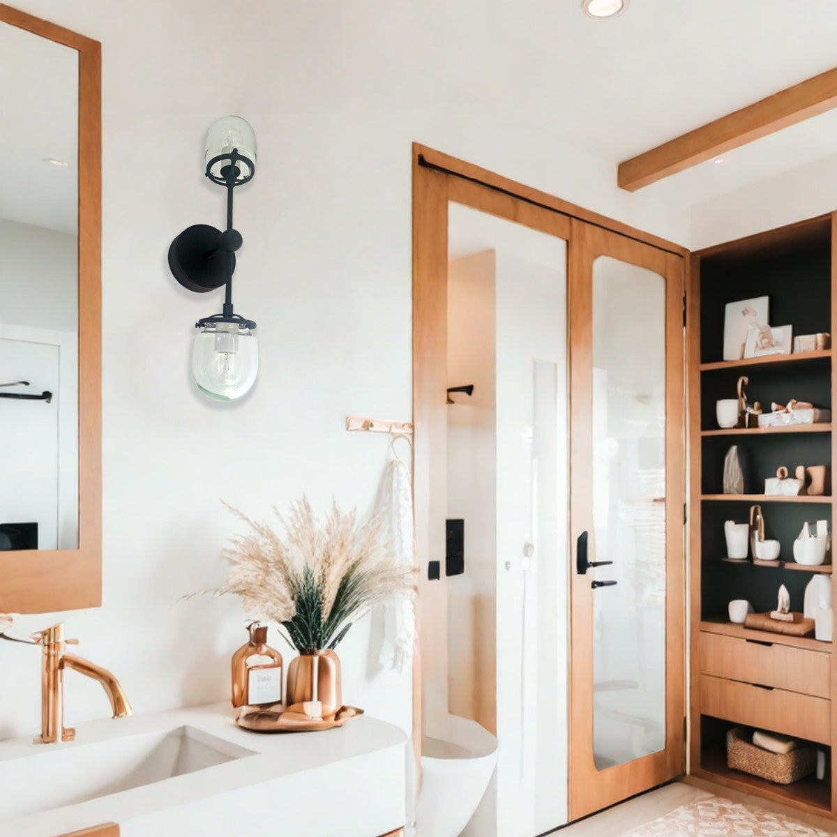 Double Head Sconce - Bubble Pop Vanity Glass Wall Light