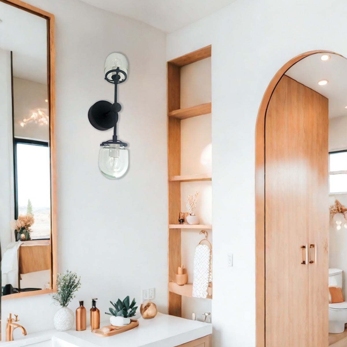 Double Head Sconce - Bubble Pop Vanity Glass Wall Light