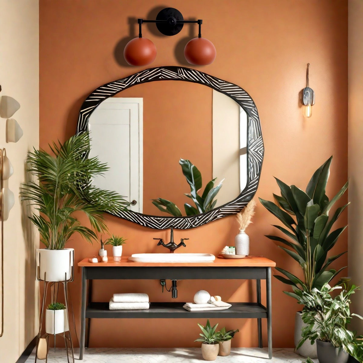 Terra Cotta Sconce - Bubble Pop Vanity Bath Wall Light