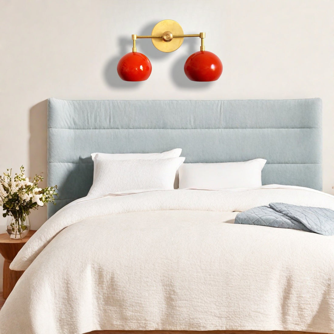 Orange Peel Loa Wall Sconce - Double Bubble Vanity Bath Wall Light