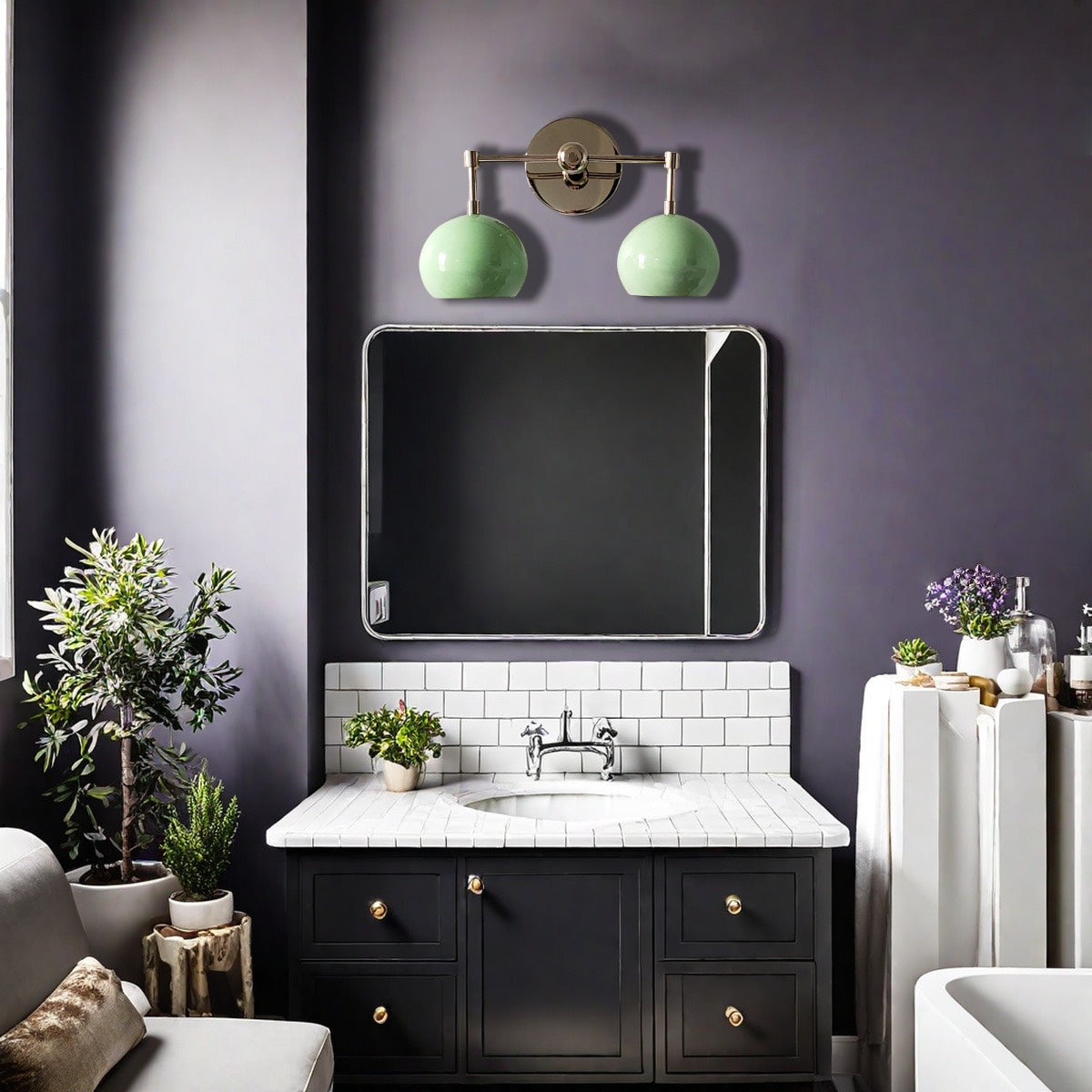 Spring Green Shades Sconce - Double Bubble Pop Vanity Wall Light