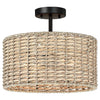 Bohemian Style 2-Light Semi Flush Mount Ceiling Light