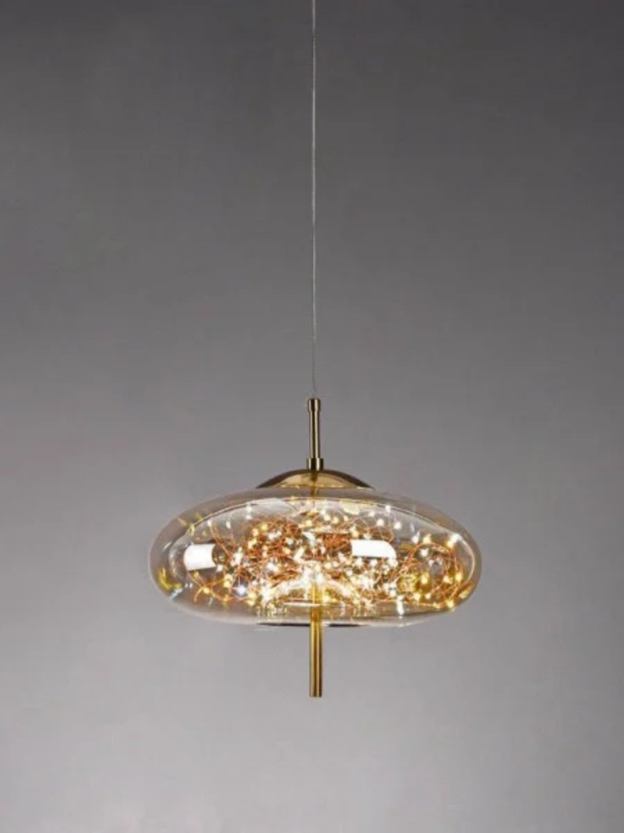Nordic Starry Cylinder Glass Pendant Lamp