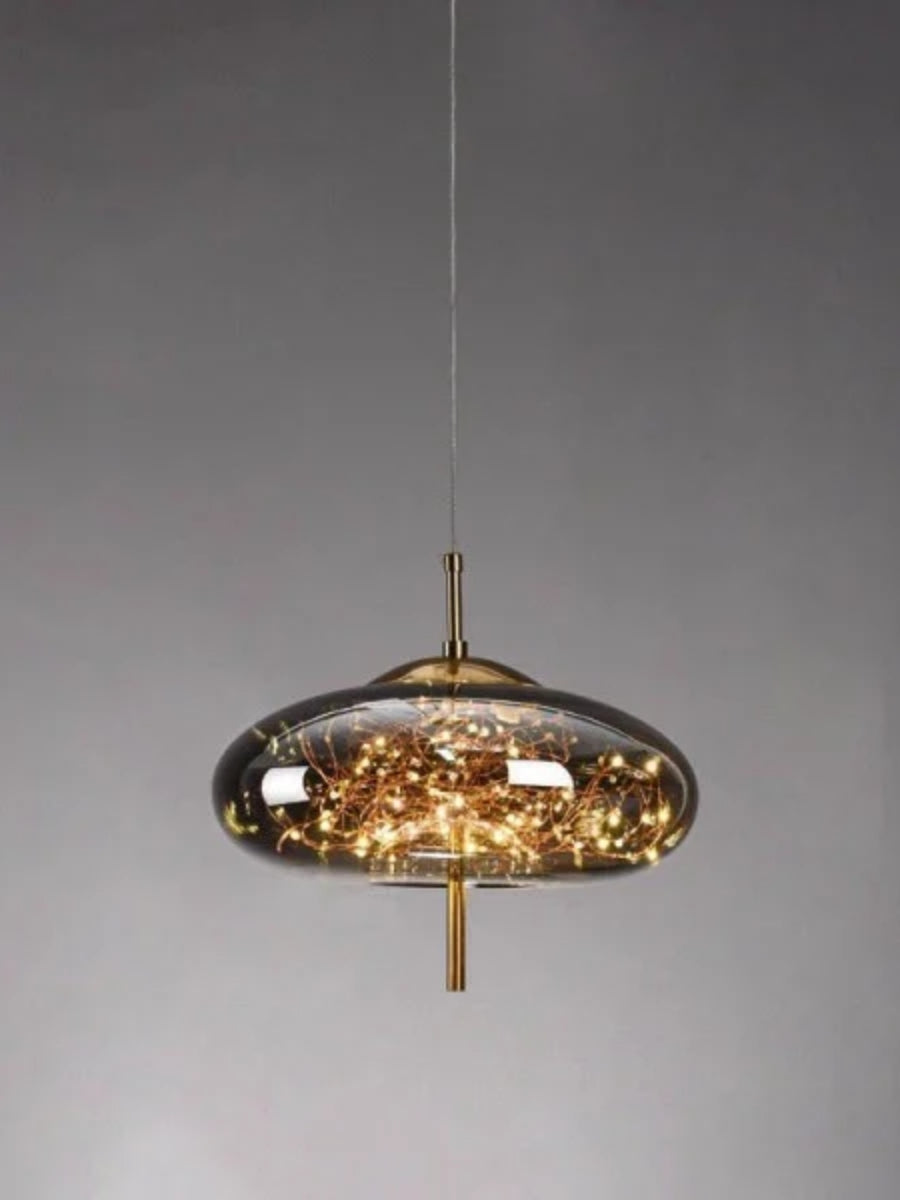 Nordic Starry Cylinder Glass Pendant Lamp