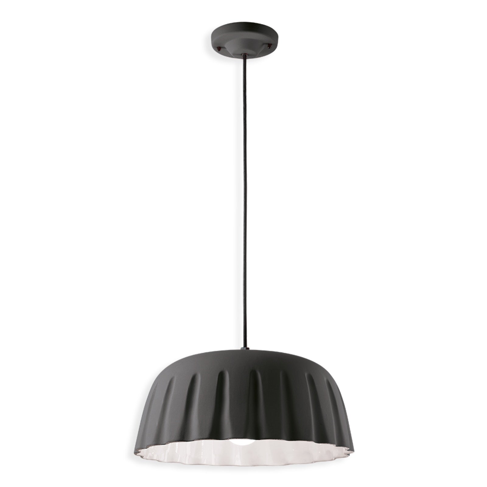 Contemporary Pudding Inspired Design Ceramic Pendant Lamp