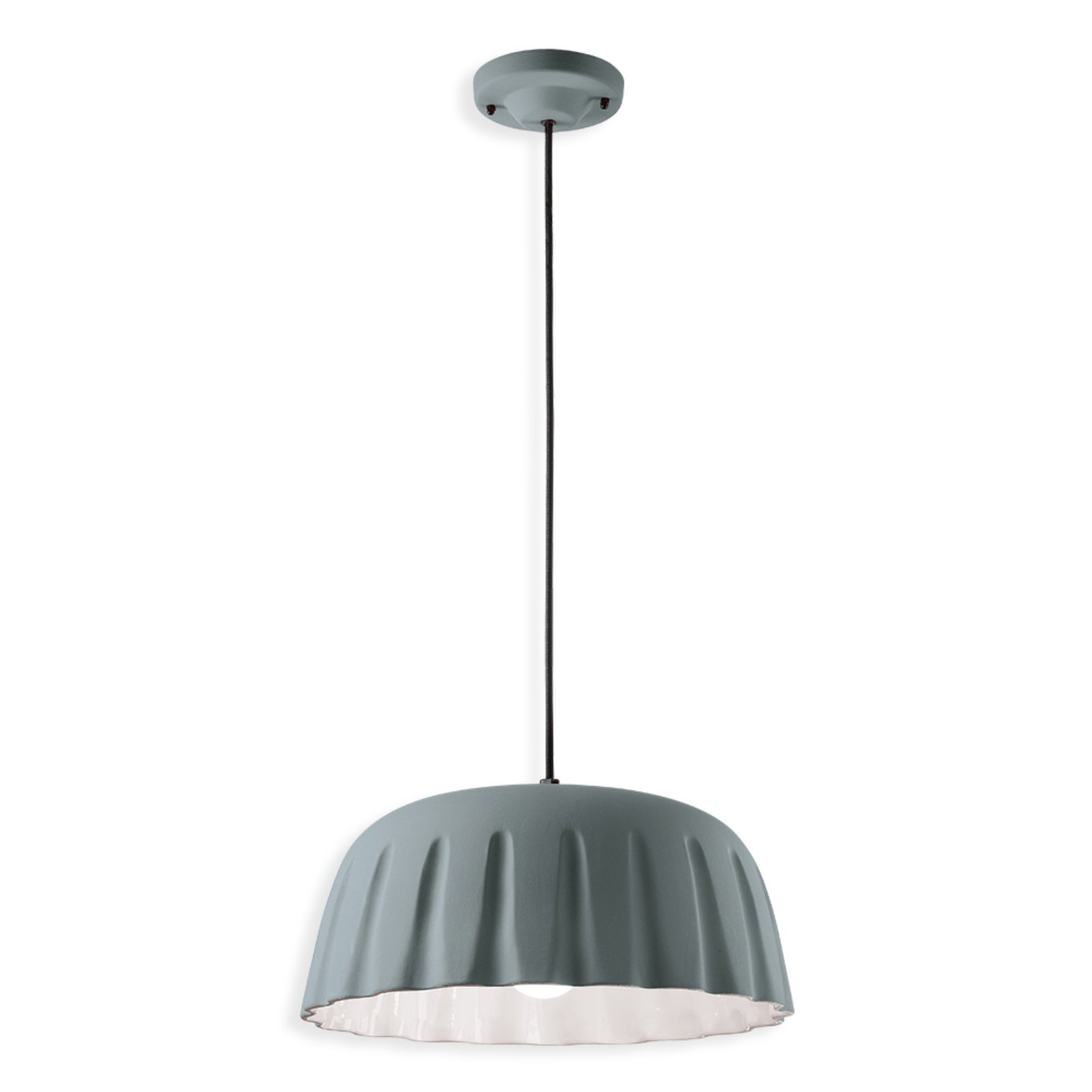 Contemporary Pudding Inspired Design Ceramic Pendant Lamp