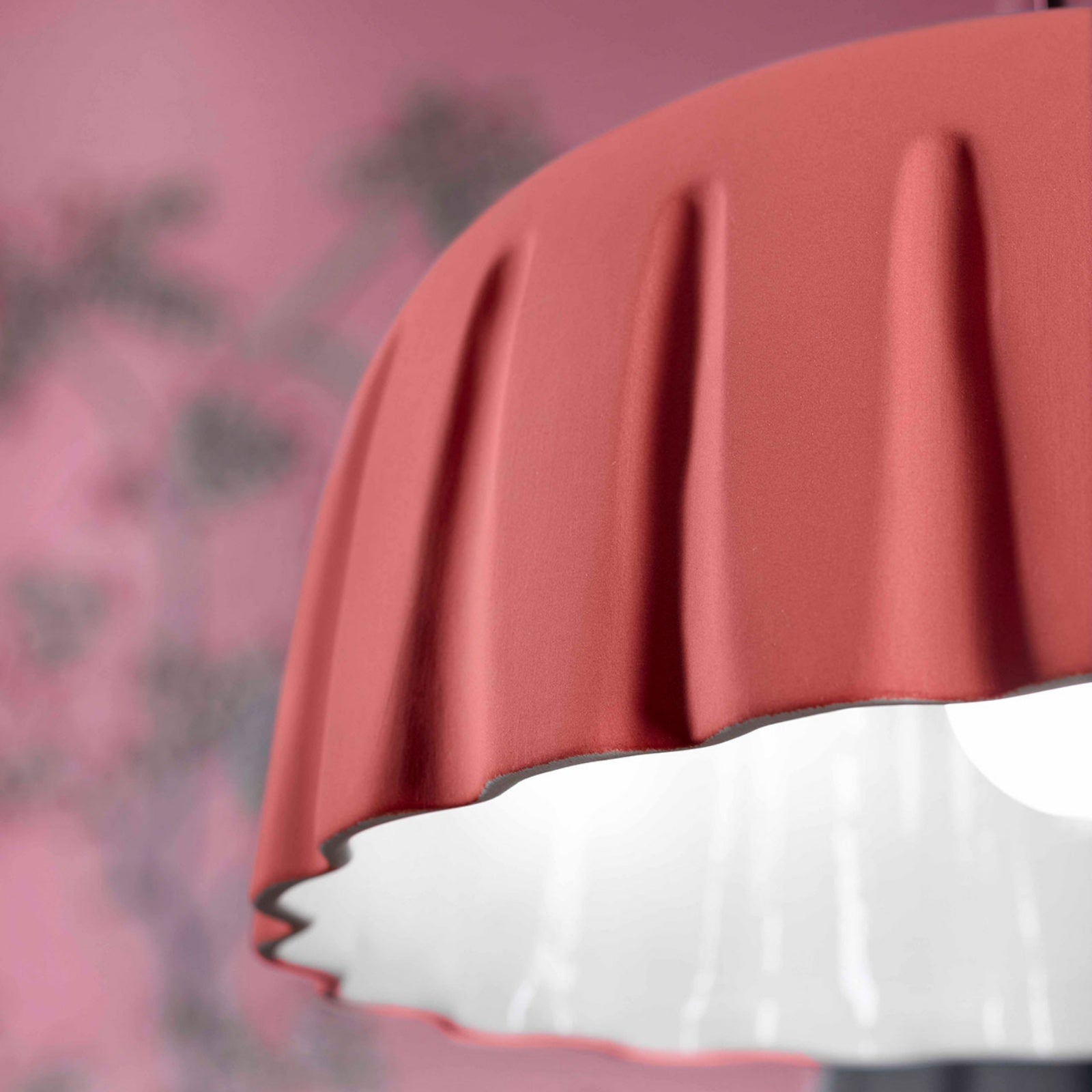 Contemporary Pudding Inspired Design Ceramic Pendant Lamp