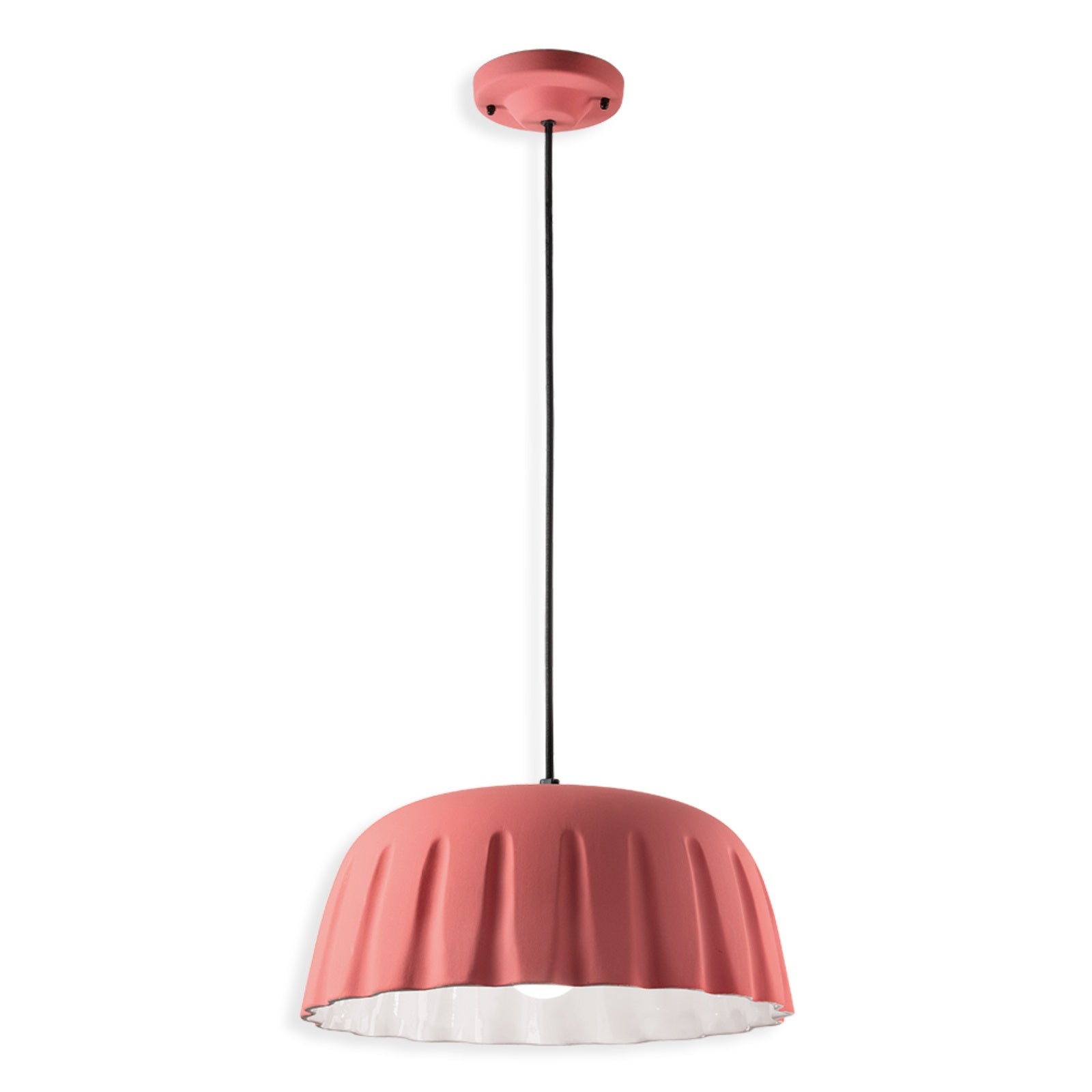 Contemporary Pudding Inspired Design Ceramic Pendant Lamp