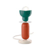 Eclectic Ceramic Table Lamp With Artistic Curves and Contrast
