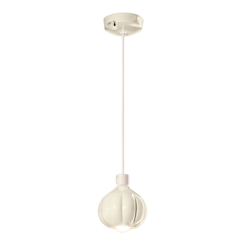 Contemporary Pendant Light with Glossy Ceramic Finish