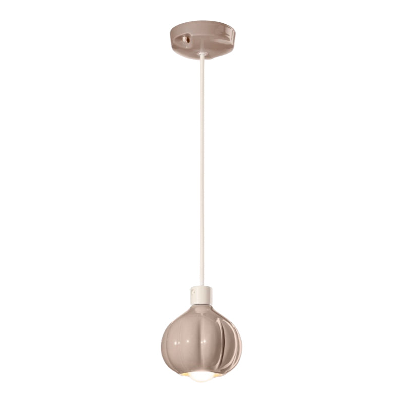 Contemporary Pendant Light with Glossy Ceramic Finish