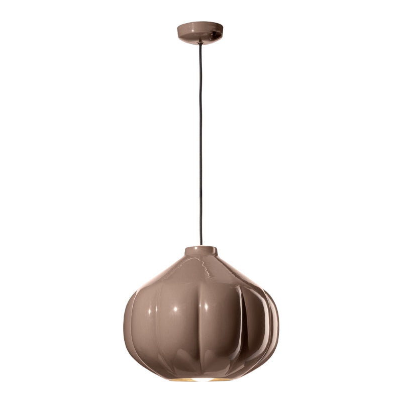 Contemporary Pendant Light with Glossy Ceramic Finish