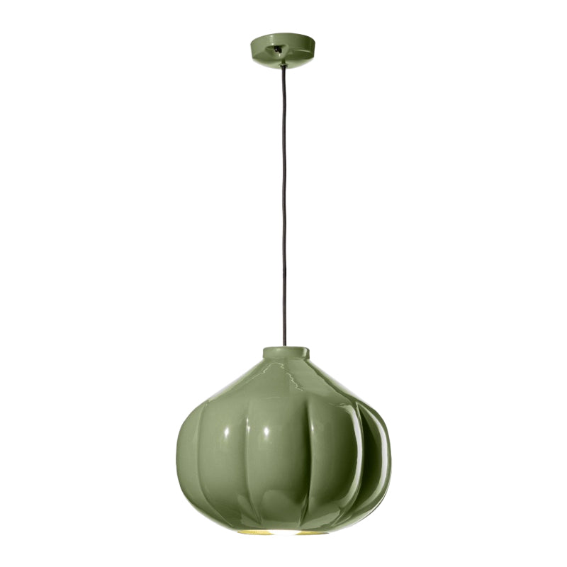 Contemporary Pendant Light with Glossy Ceramic Finish