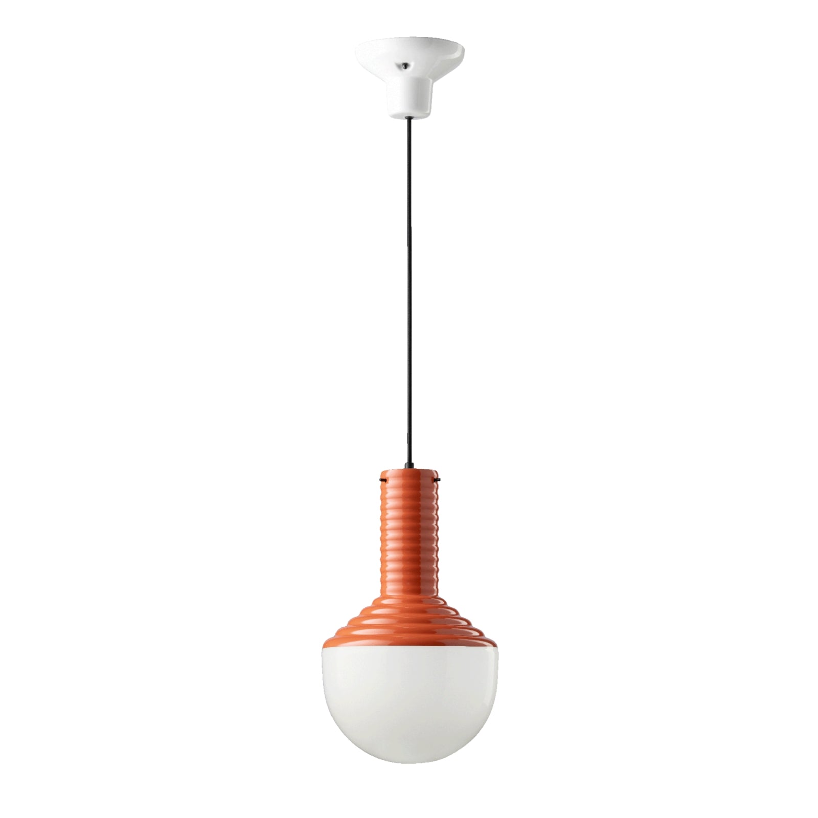 Contemporary Bulb - Shaped Ceramic Pendant Lamp In 4 Colors