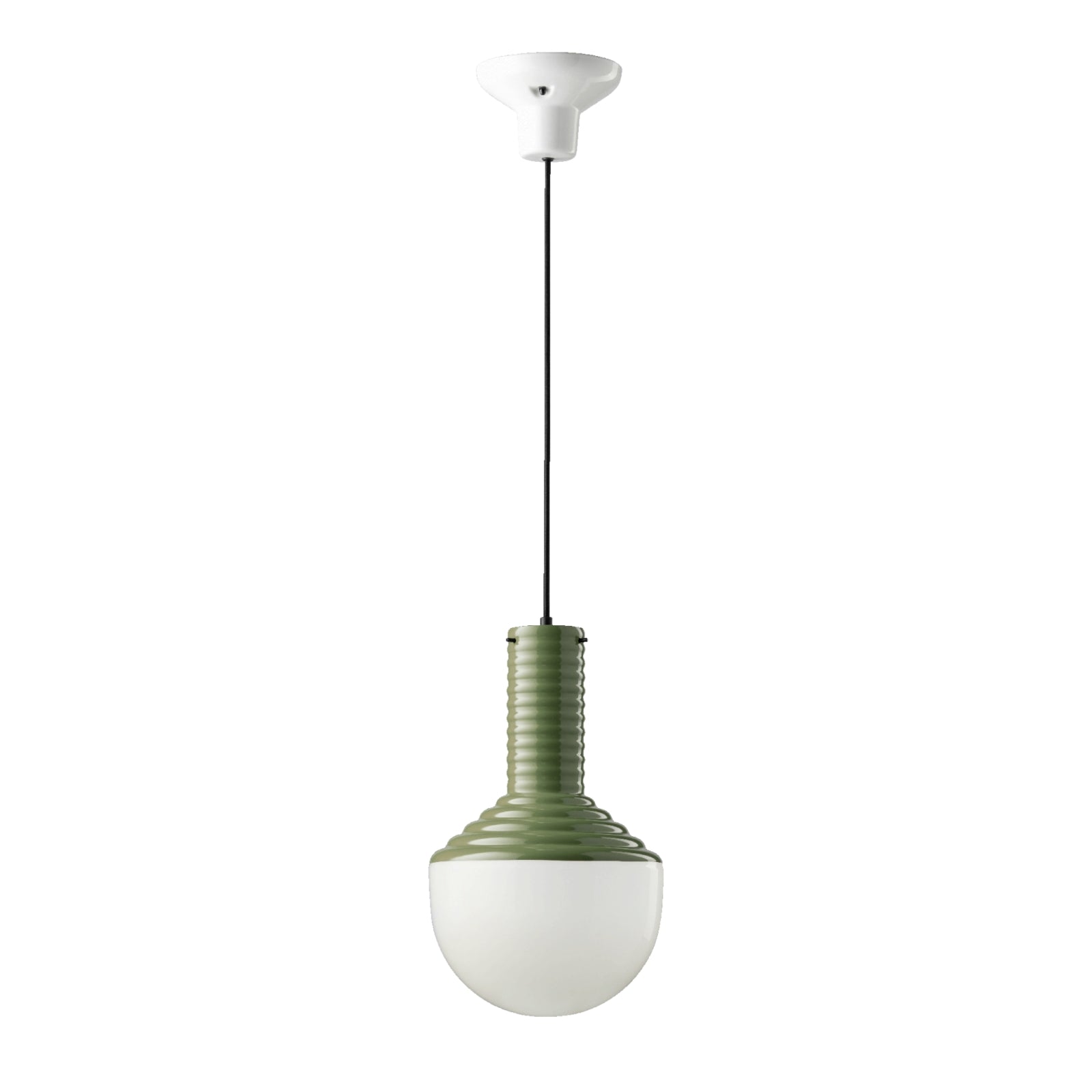 Contemporary Bulb - Shaped Ceramic Pendant Lamp In 4 Colors