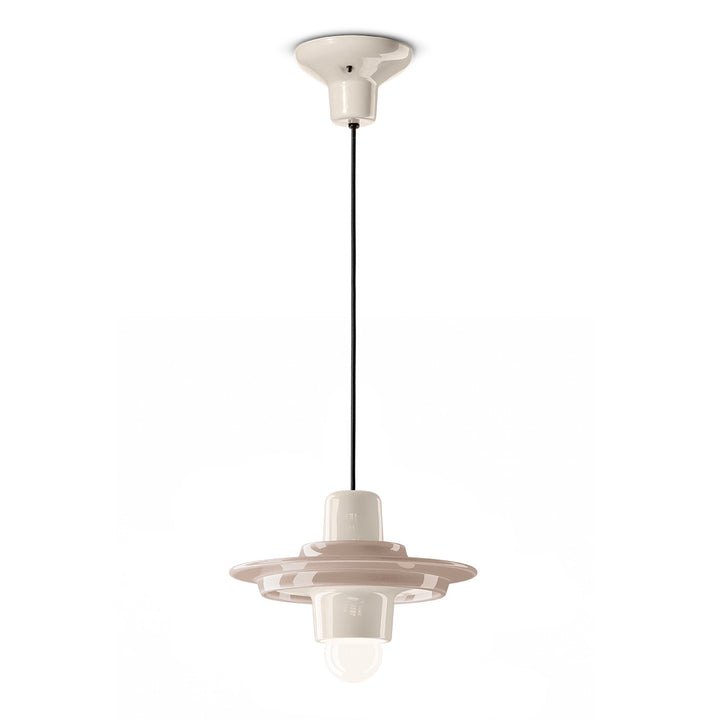 Contemporary Pendant Lamp – Glazed Ceramic With Bold Geometry