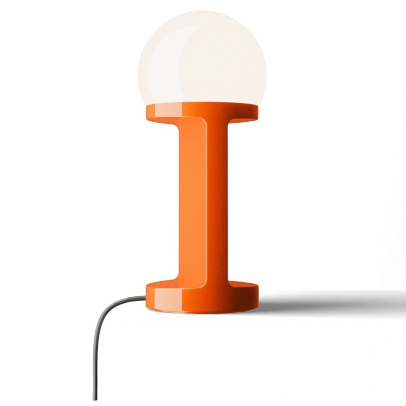 Elegant Ceramic Table Lamp with Blown Glass Shade