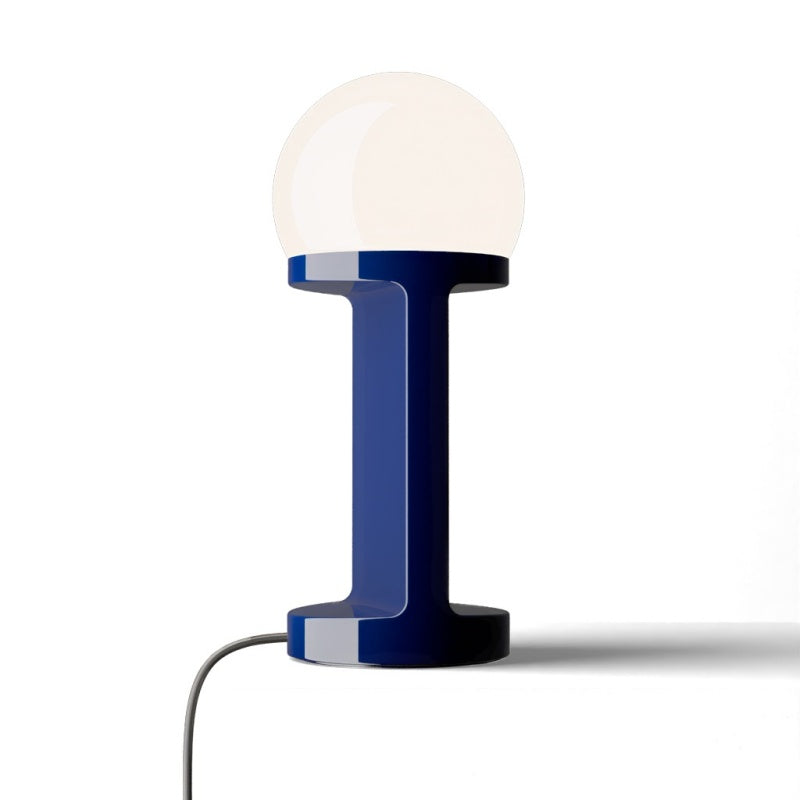 Elegant Ceramic Table Lamp with Blown Glass Shade