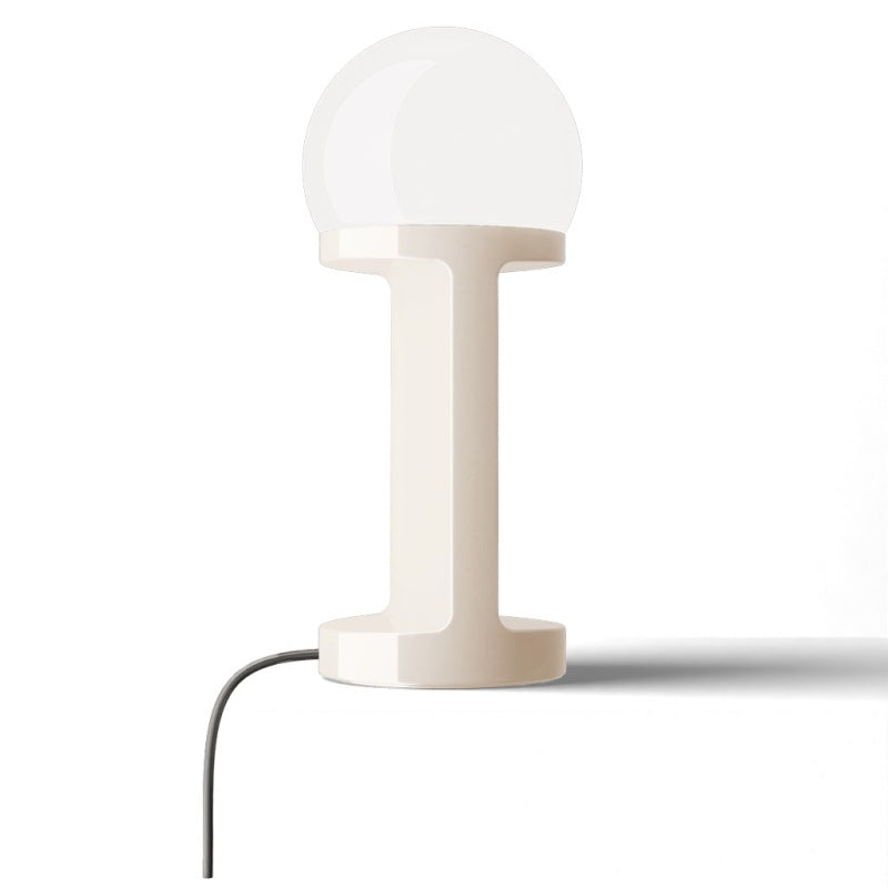 Elegant Ceramic Table Lamp with Blown Glass Shade