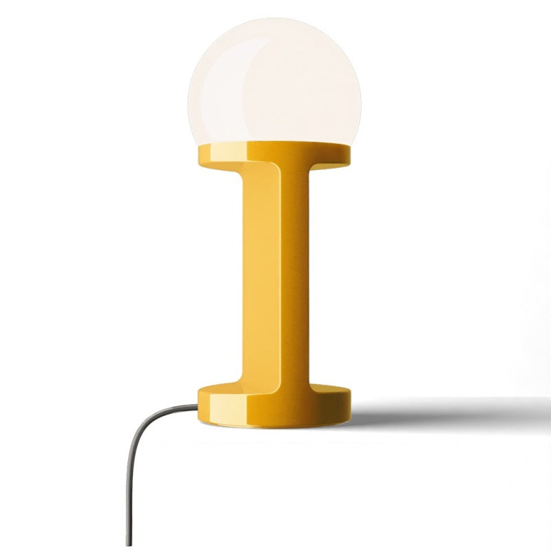 Elegant Ceramic Table Lamp with Blown Glass Shade