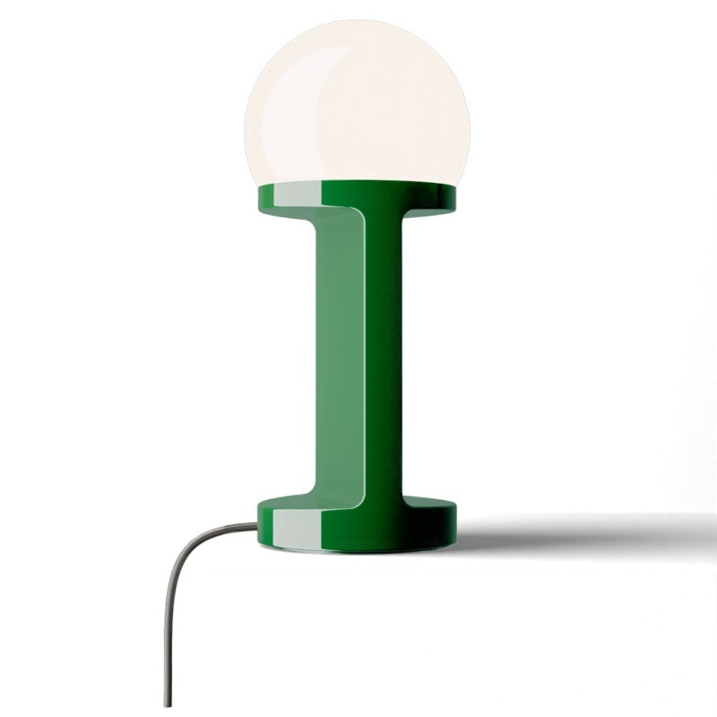 Elegant Ceramic Table Lamp with Blown Glass Shade