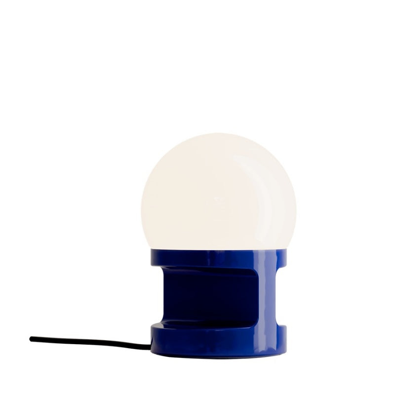 Elegant Ceramic Table Lamp with Blown Glass Shade