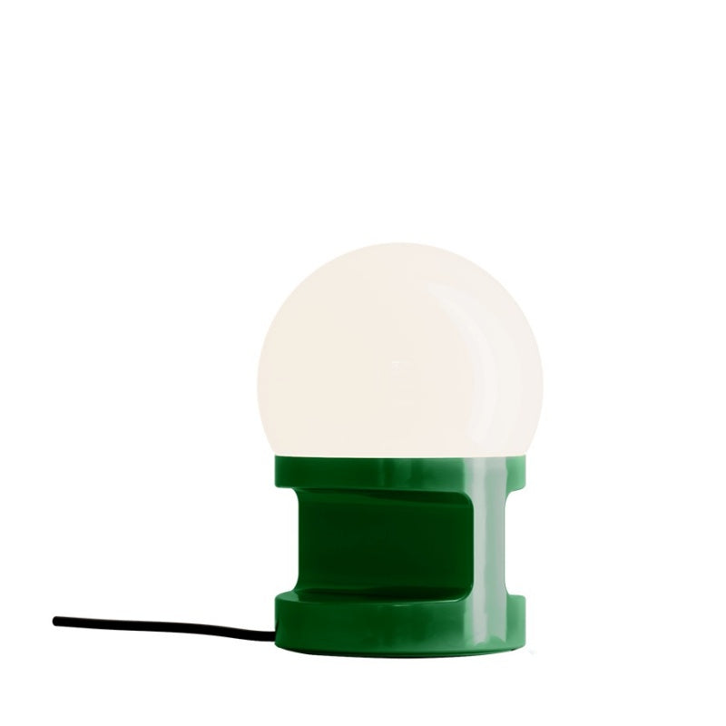 Elegant Ceramic Table Lamp with Blown Glass Shade
