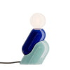 Contemporary Ceramic Table Lamp With Handcrafted Glass Sphere