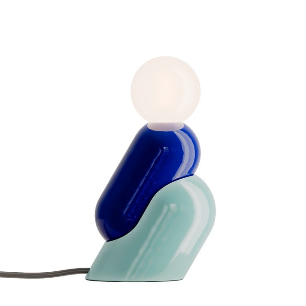 Contemporary Ceramic Table Lamp With Handcrafted Glass Sphere
