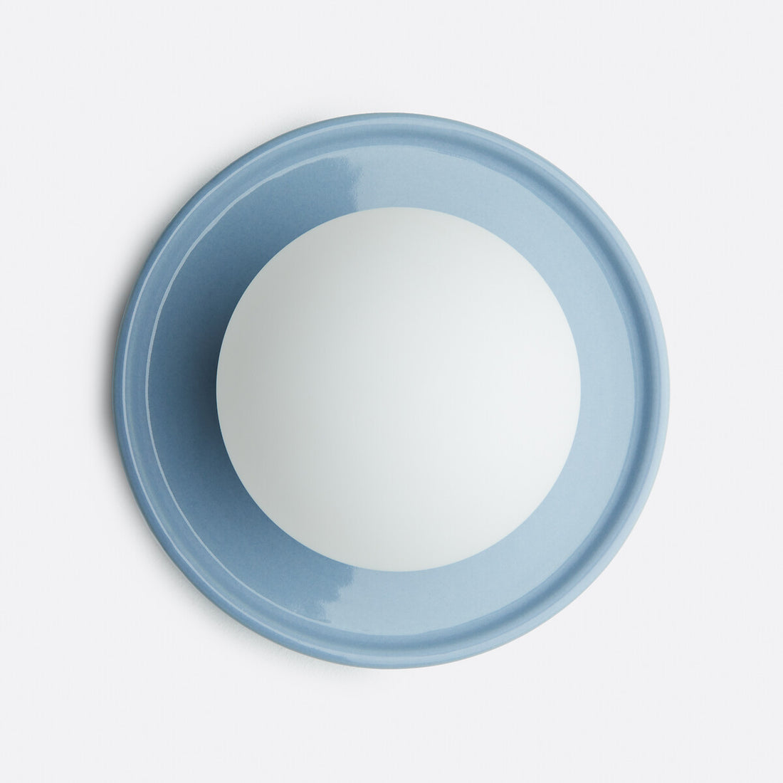 Ceramic Globe Wall Sconce – Opal Glass Bedside Light