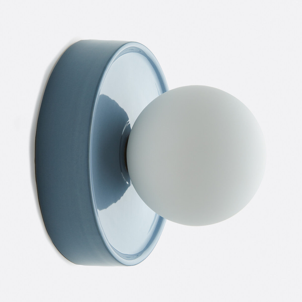 Ceramic Globe Wall Sconce – Opal Glass Bedside Light