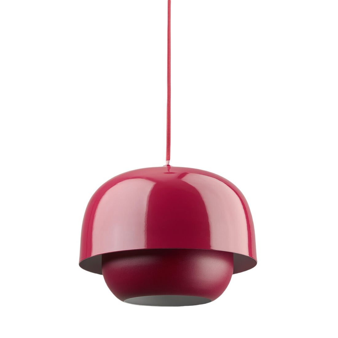 Stained Glass Pendant Lamp – Double Dome Colored Glass Light