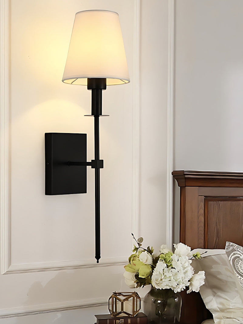 Classic Fabric Shade Battery Wireless Wall Sconce