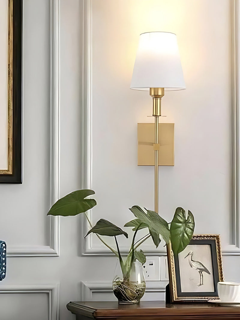 Classic Fabric Shade Battery Wireless Wall Sconce