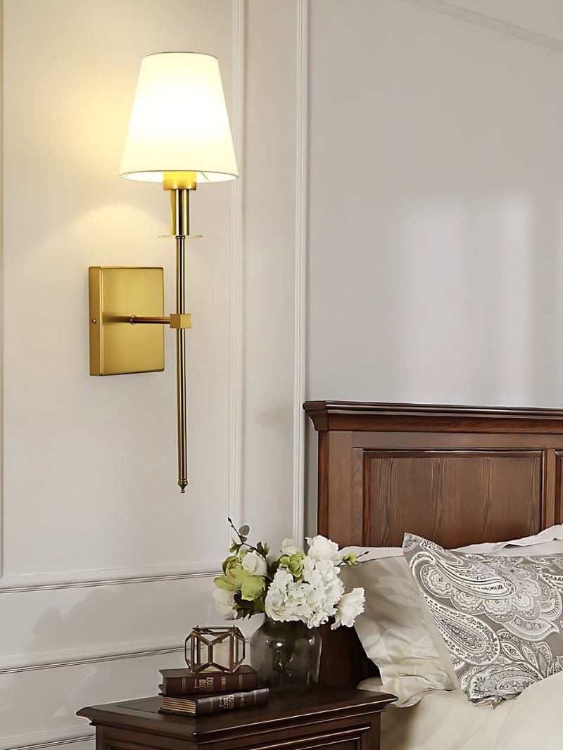 Classic Fabric Shade Battery Wireless Wall Sconce