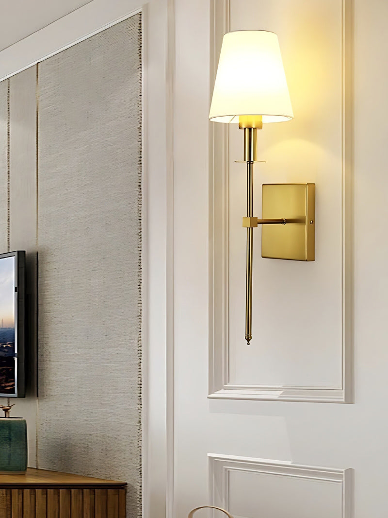 Classic Fabric Shade Battery Wireless Wall Sconce