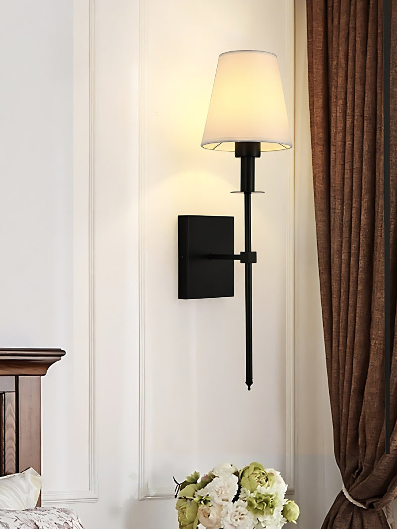 Classic Fabric Shade Battery Wireless Wall Sconce