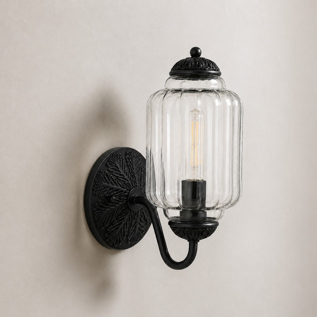 Vintage Milk Glass Sconce - Bedside Cream Eloise Wall Sconce