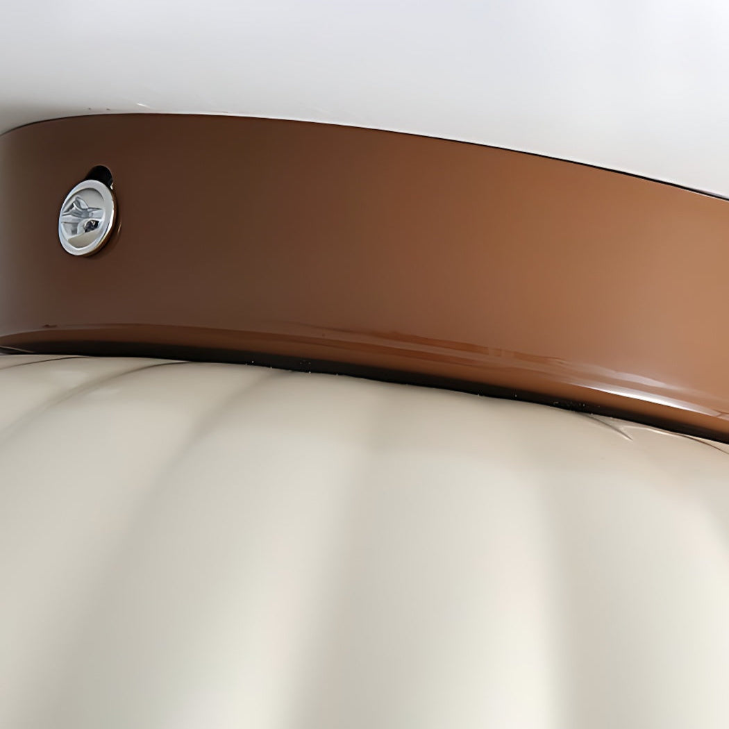 Modern Cream Alien Ceiling Light -  Flower Bud Stained Glass Flush Light